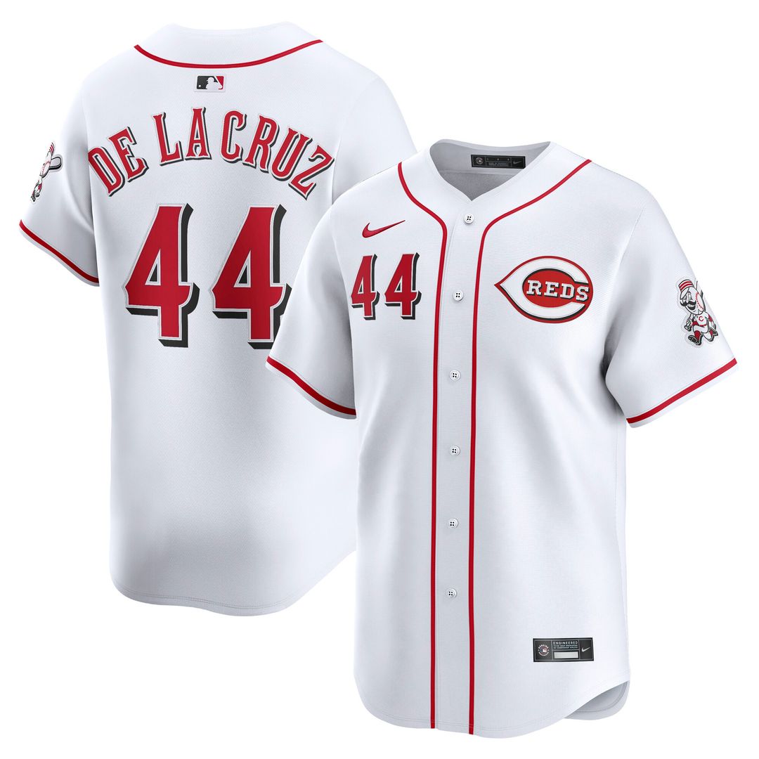 Cincinnati Reds Elly De La Cruz Nike Home Limited Player Jersey - White MLB Team Jersey Baseball Fan Apparel