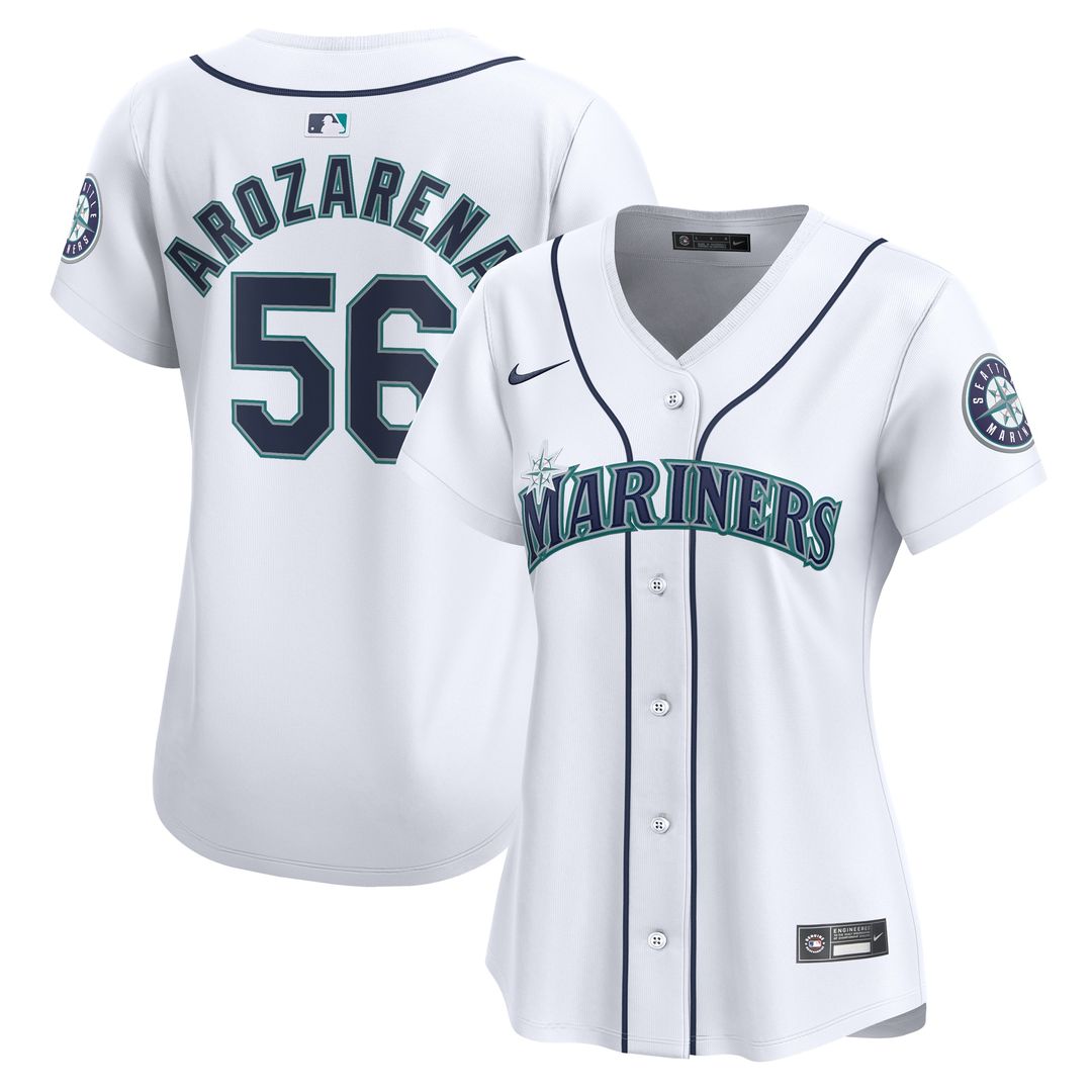 Seattle Mariners Randy Arozarena Nike Women's Home Limited Player Jersey - White MLB Team Jersey Baseball Fan Apparel