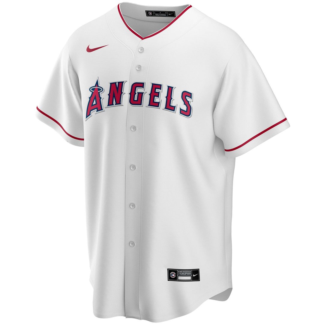 Los Angeles Angels Nike Home Replica Custom Jersey - White MLB Team Jersey Baseball Fan Apparel