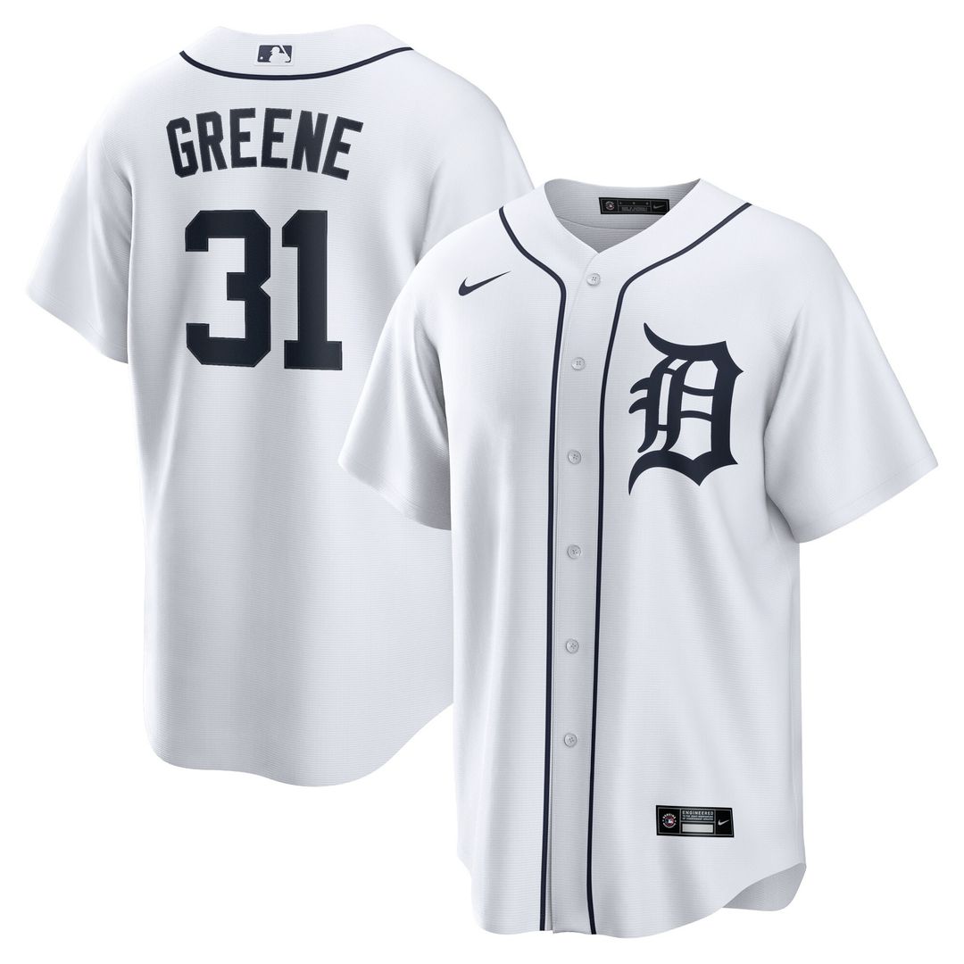 Detroit Tigers Riley Greene Nike Replica Player Jersey - White MLB Team Jersey Baseball Fan Apparel