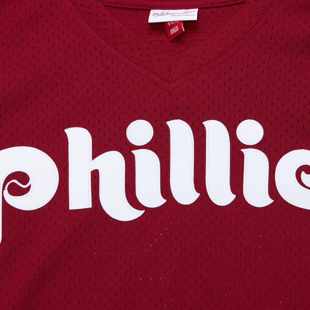 Philadelphia Phillies John Kruk Mitchell & Ness Big & Tall Cooperstown Mesh Batting Practice Jersey - Burgundy MLB Team Jersey Baseball Fan Apparel