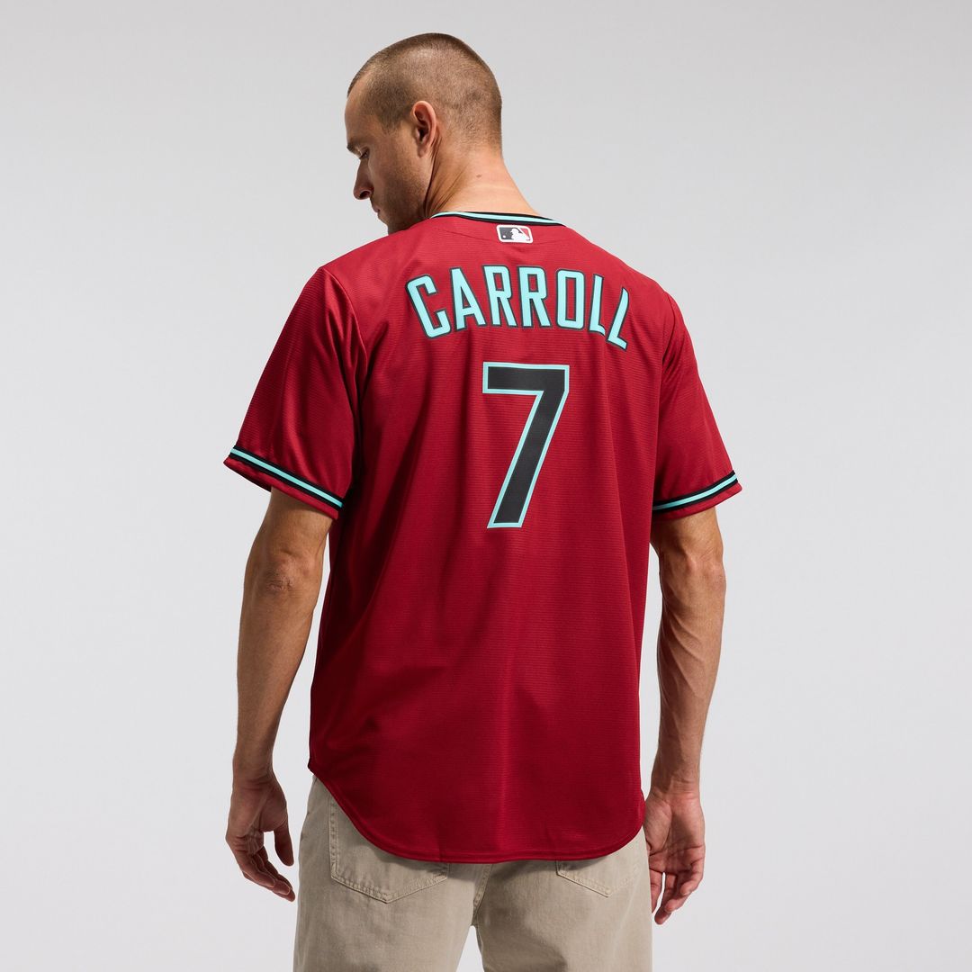 Arizona Diamondbacks Corbin Carroll Nike Alternate 2 Replica Jersey - Crimson MLB Team Jersey Baseball Fan Apparel
