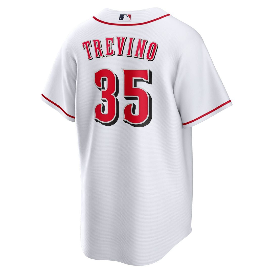 Cincinnati Reds Jose Trevino Nike Home Replica Jersey - White MLB Team Jersey Baseball Fan Apparel