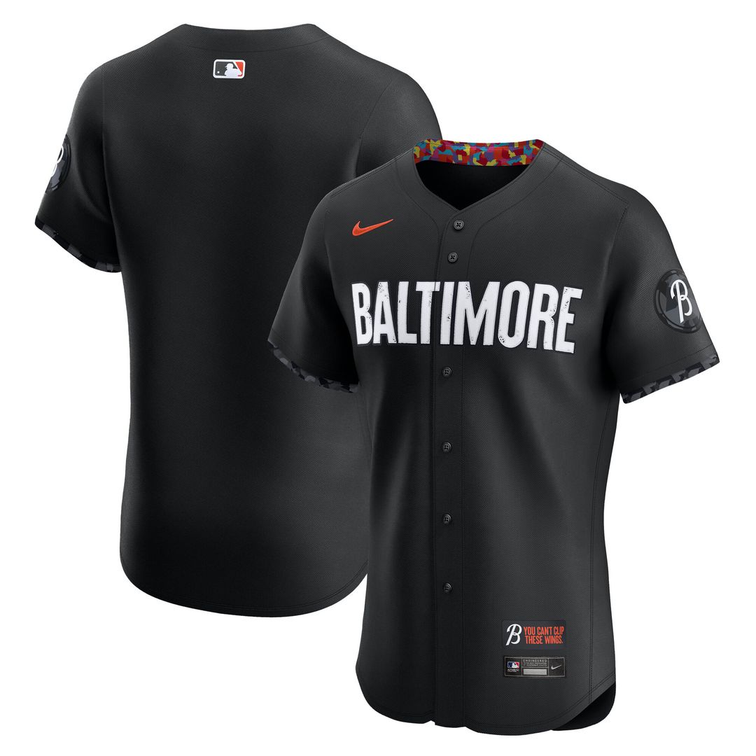 Baltimore Orioles Nike City Connect Elite Jersey - Black MLB Team Jersey Baseball Fan Apparel