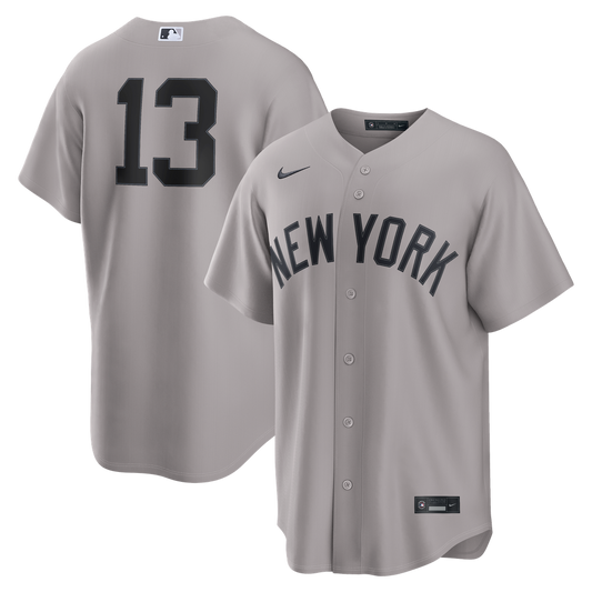 New York Yankees Jazz Chisholm Jr. Nike Road Replica Jersey - Gray MLB Team Jersey Baseball Fan Apparel