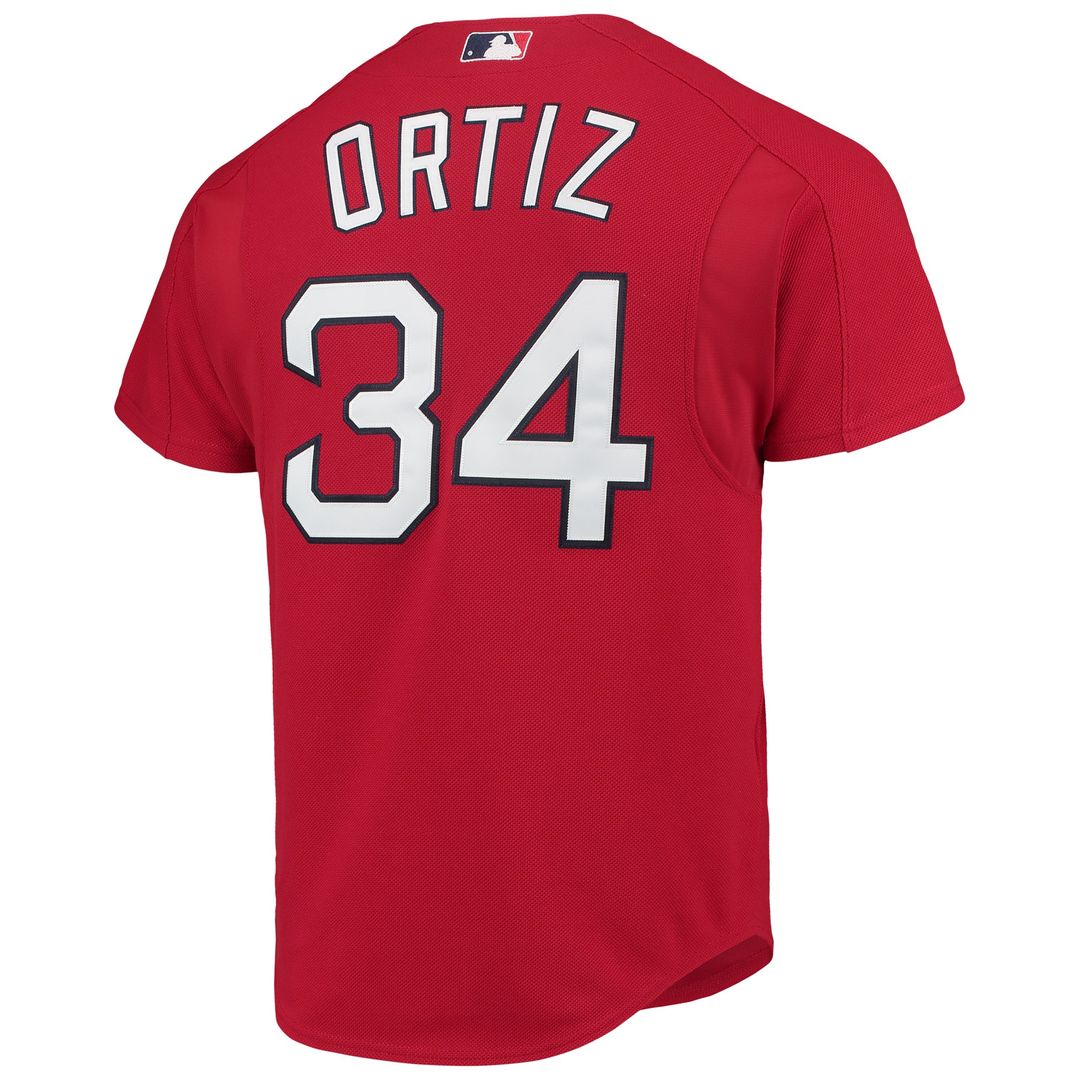 Boston Red Sox David Ortiz Mitchell & Ness Cooperstown Mesh Batting Practice Button - Up Jersey - Red MLB Team Jersey Baseball Fan Apparel