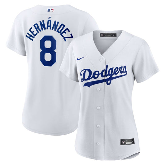 Los Angeles Dodgers Enrique Hernández Nike Women's Home Replica Jersey - White MLB Team Jersey Baseball Fan Apparel