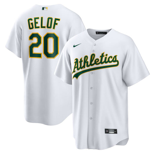 Athletics Zack Gelof Nike Home Replica Jersey - White MLB Team Jersey Baseball Fan Apparel