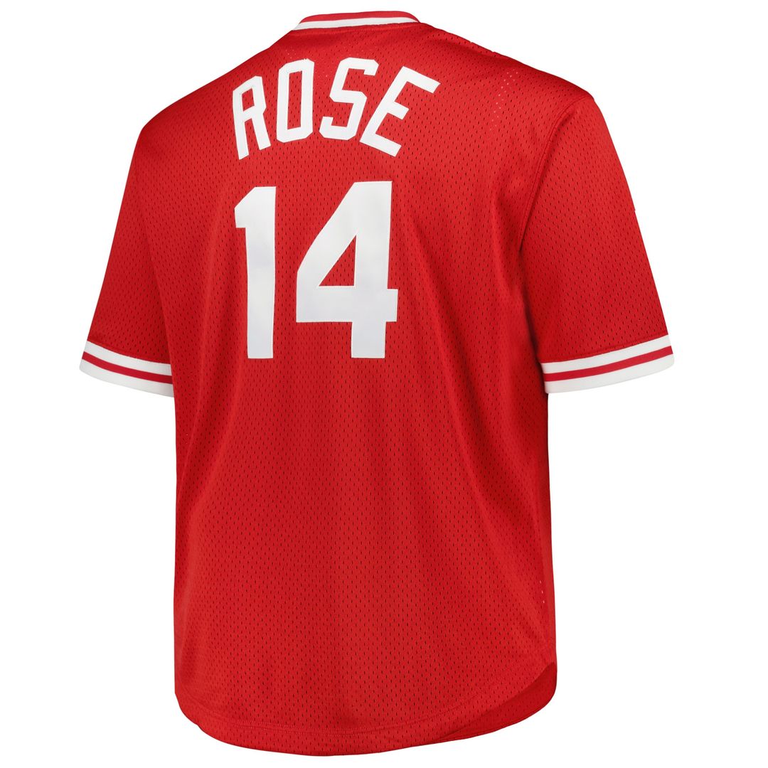 Cincinnati Reds Pete Rose Mitchell & Ness 1984 Cooperstown Mesh Pullover Jersey - Red MLB Team Jersey Baseball Fan Apparel