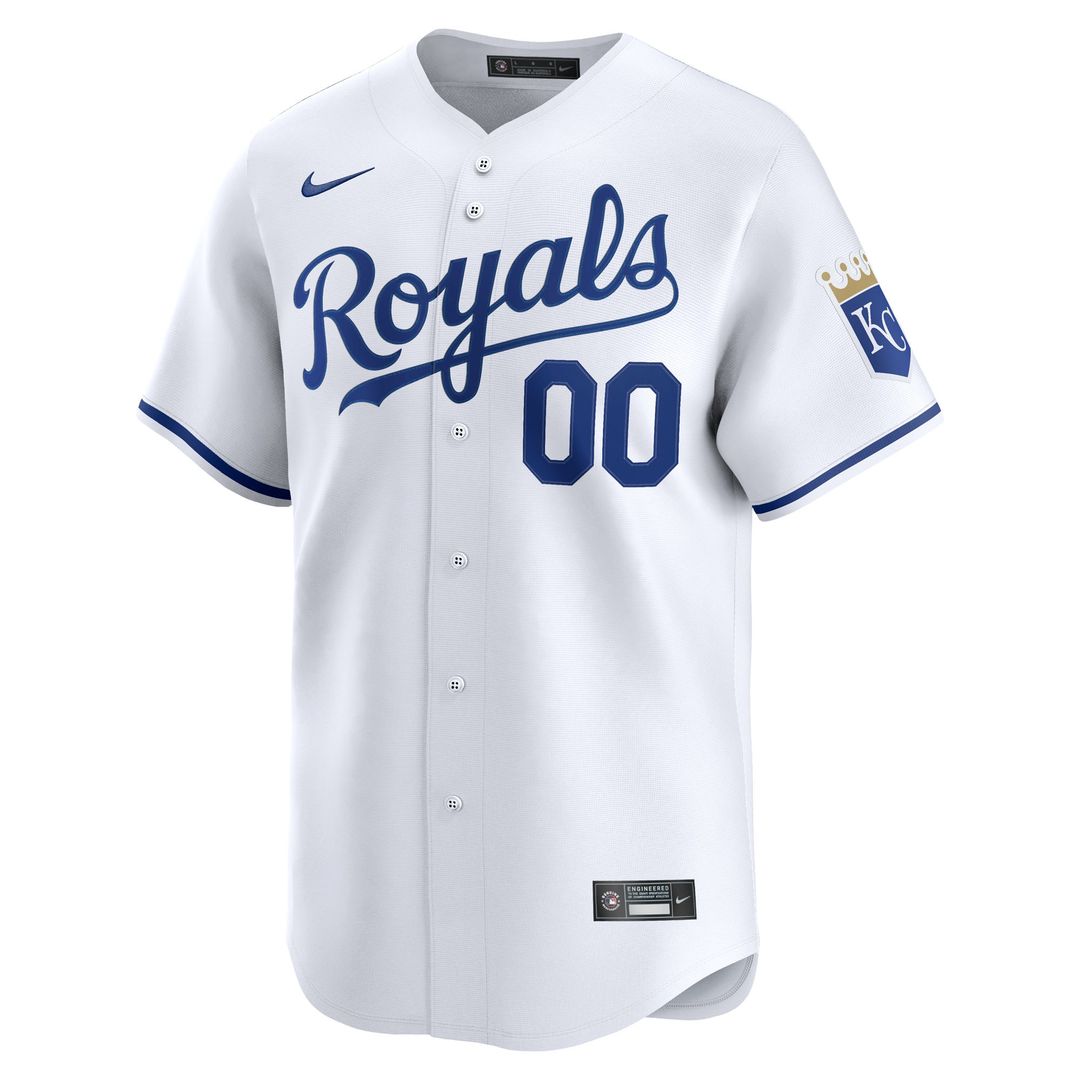 Kansas City Royals Nike Home Limited Pick - A - Player Retired Roster Jersey - White MLB Team Jersey Baseball Fan Apparel