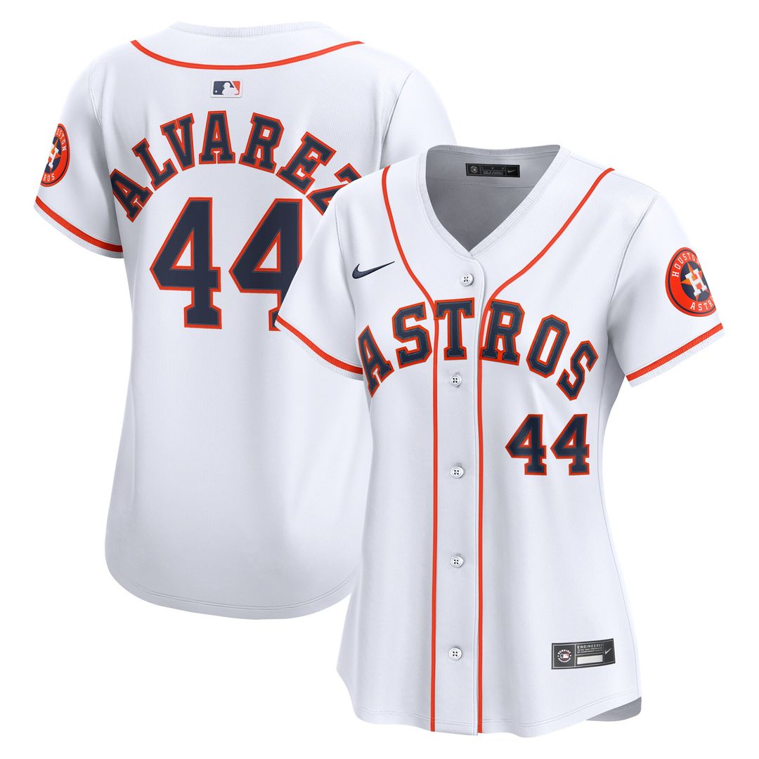 Houston Astros Yordan Alvarez Nike Women's Home Limited Player Jersey - White MLB Team Jersey Baseball Fan Apparel