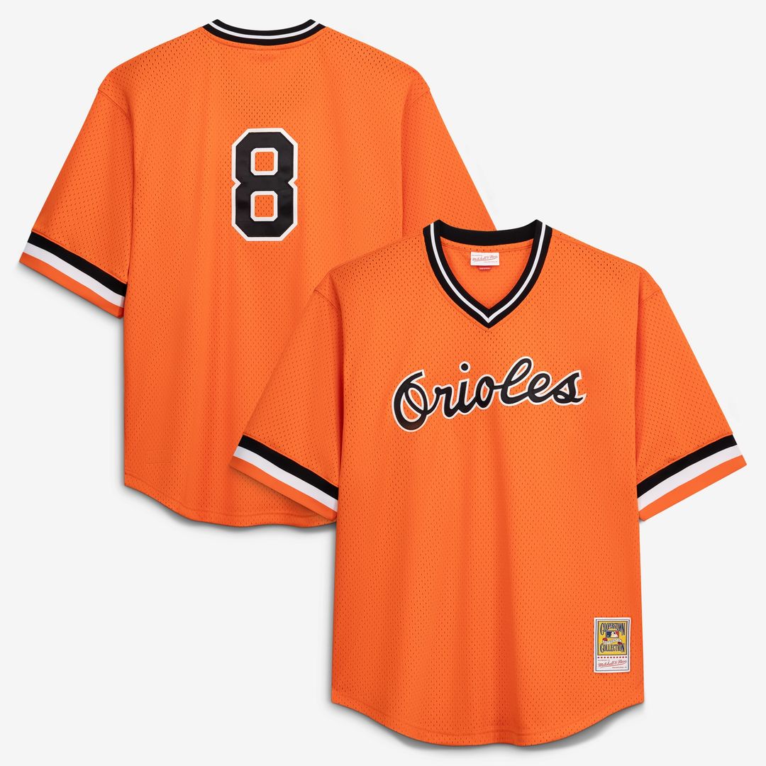 Baltimore Orioles Cal Ripken Jr. Profile Big & Tall Cooperstown Mesh Batting Practice Jersey - Orange MLB Team Jersey Baseball Fan Apparel
