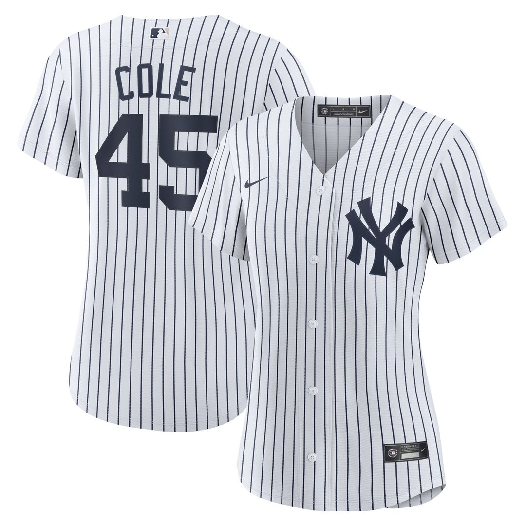 New York Yankees Gerrit Cole Nike Women's Home Replica Player Jersey - White MLB Team Jersey Baseball Fan Apparel