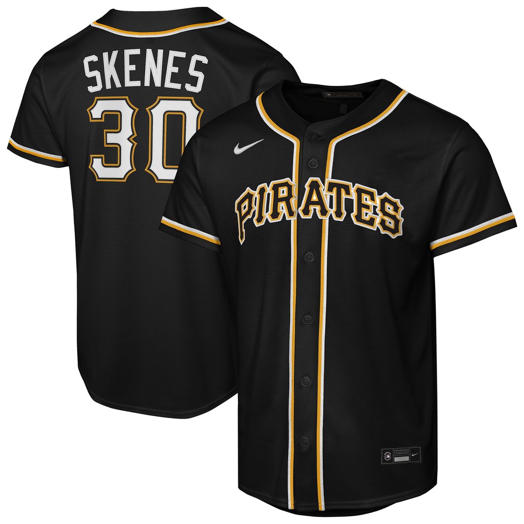 Pittsburgh Pirates Paul Skenes Nike Youth Fashion Replica Player Jersey - Black MLB Team Jersey Baseball Fan Apparel