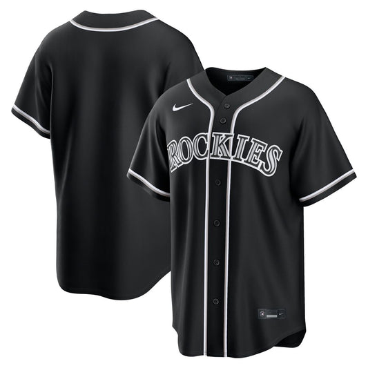 Colorado Rockies Nike Fashion Replica Black Out Jersey MLB Team Jersey Baseball Fan Apparel