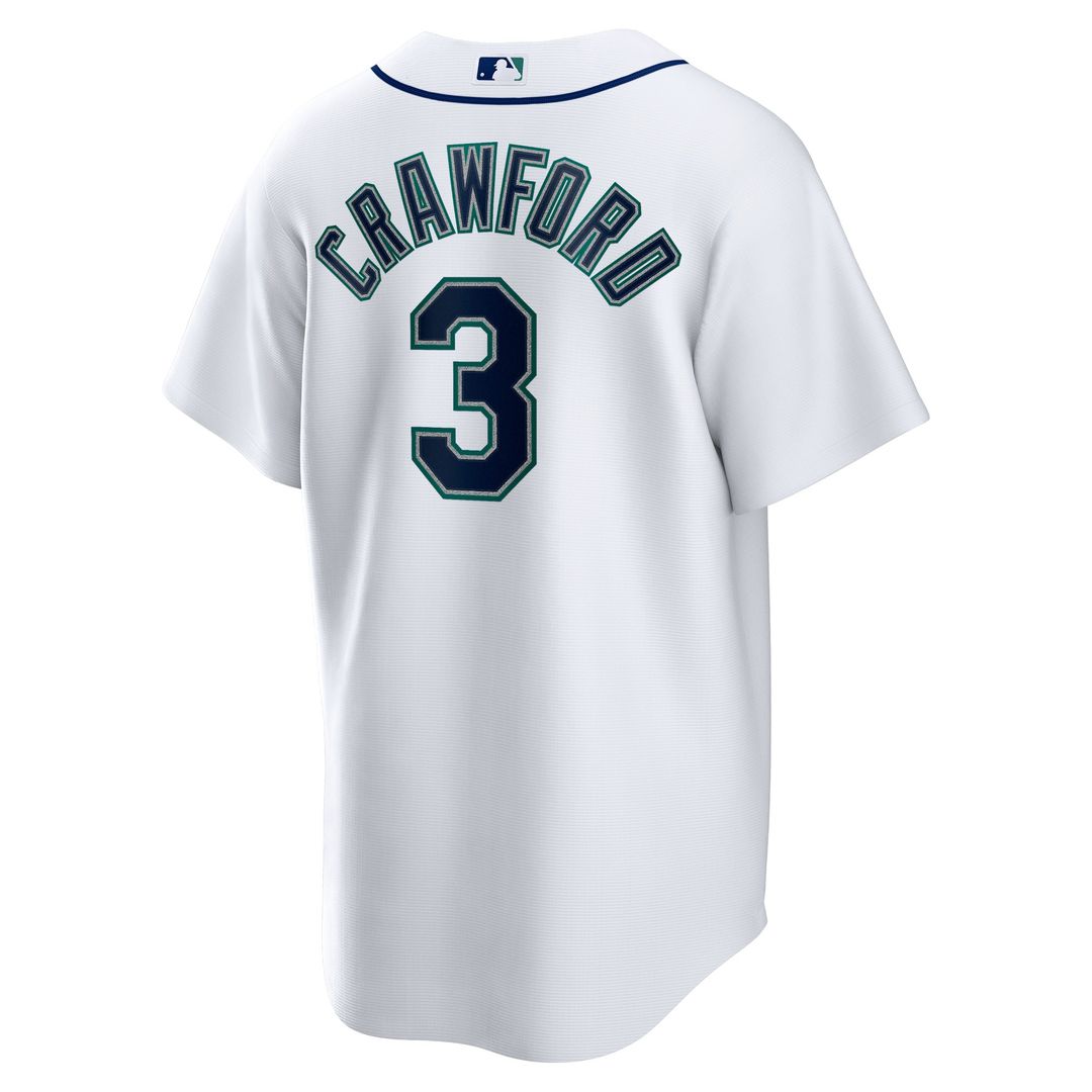 Seattle Mariners JP Crawford Nike Home Replica Jersey - White MLB Team Jersey Baseball Fan Apparel