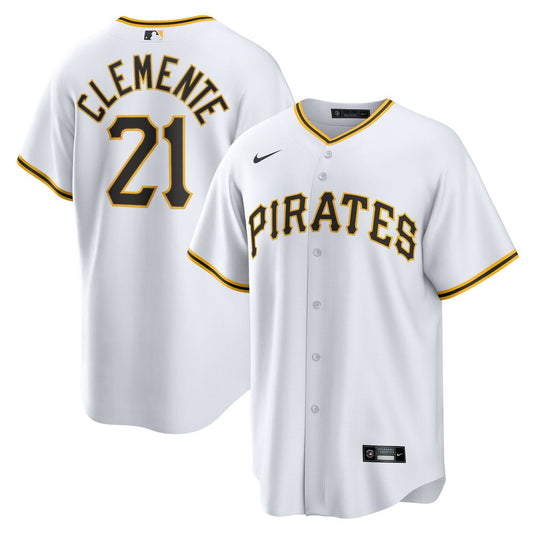 Pittsburgh Pirates Roberto Clemente Nike Home Replica Player Name Jersey - White MLB Team Jersey Baseball Fan Apparel