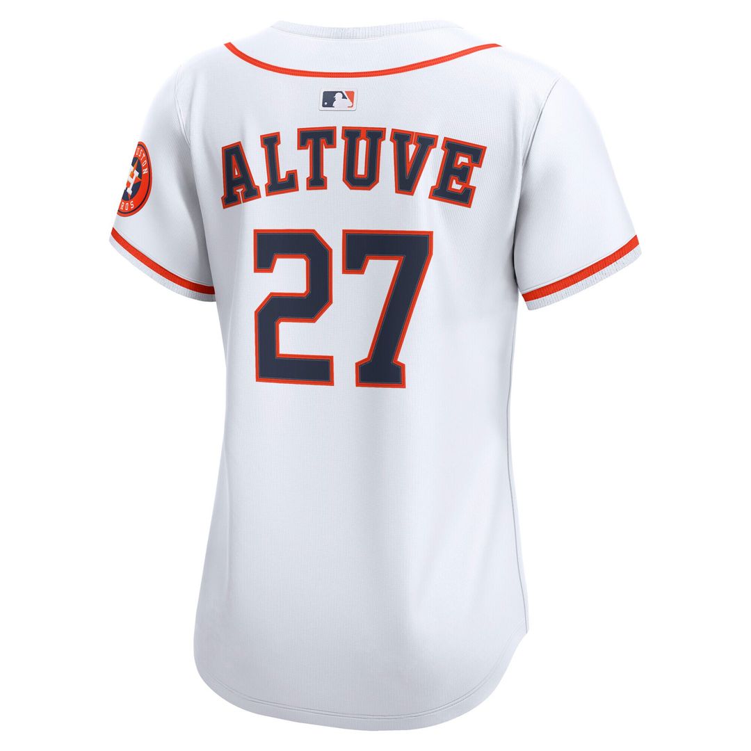Houston Astros Jose Altuve Nike Women's Home Limited Player Jersey - White MLB Team Jersey Baseball Fan Apparel