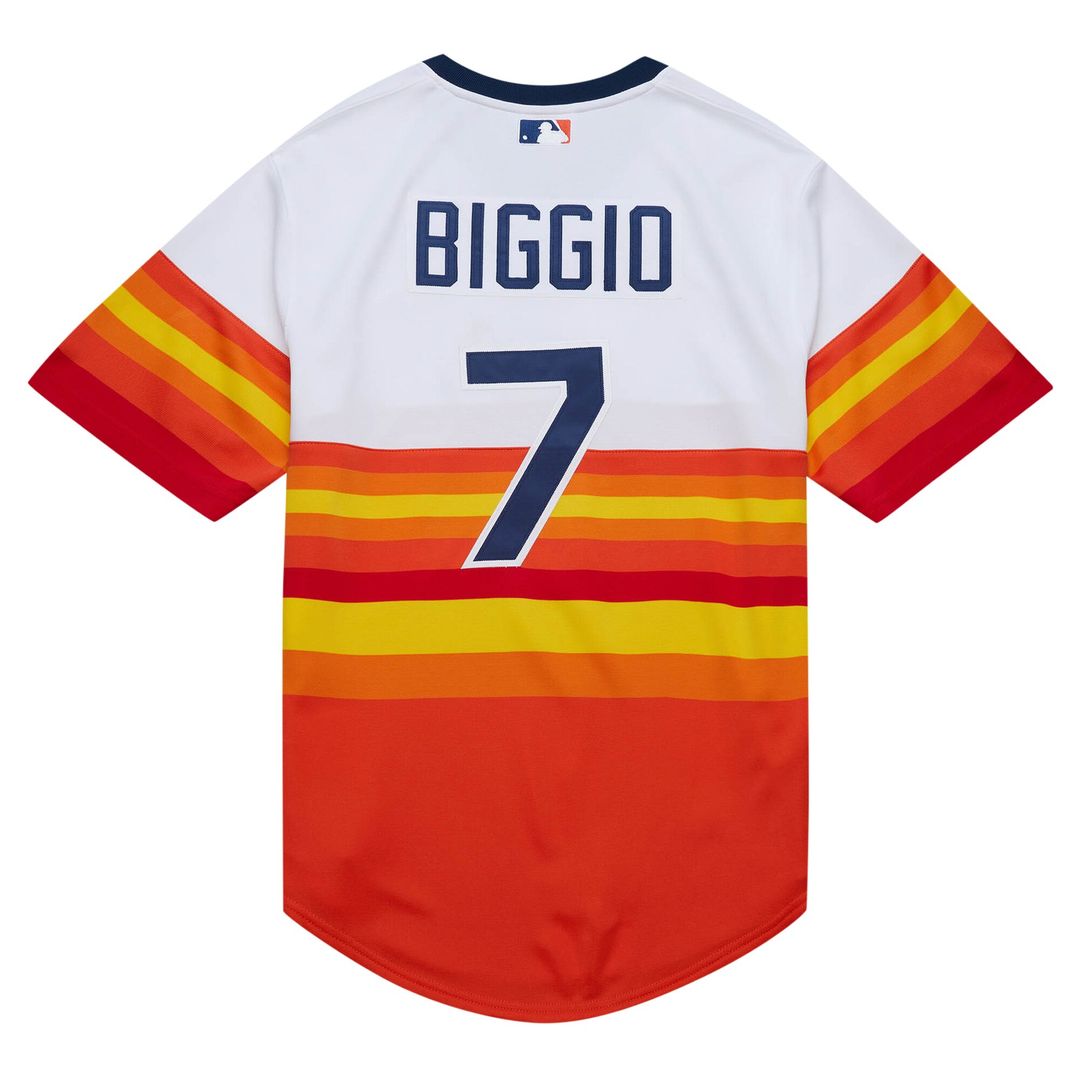 Houston Astros Craig Biggio Mitchell & Ness 2004 Cooperstown Authentic Throwback Jersey - White MLB Team Jersey Baseball Fan Apparel