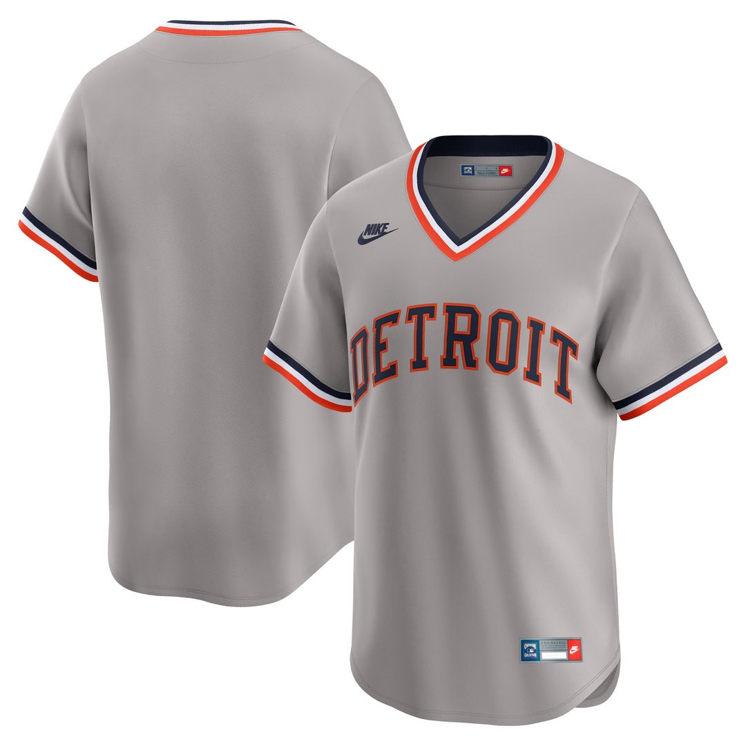 Detroit Tigers Nike Cooperstown Limited Jersey - Gray MLB Team Jersey Baseball Fan Apparel