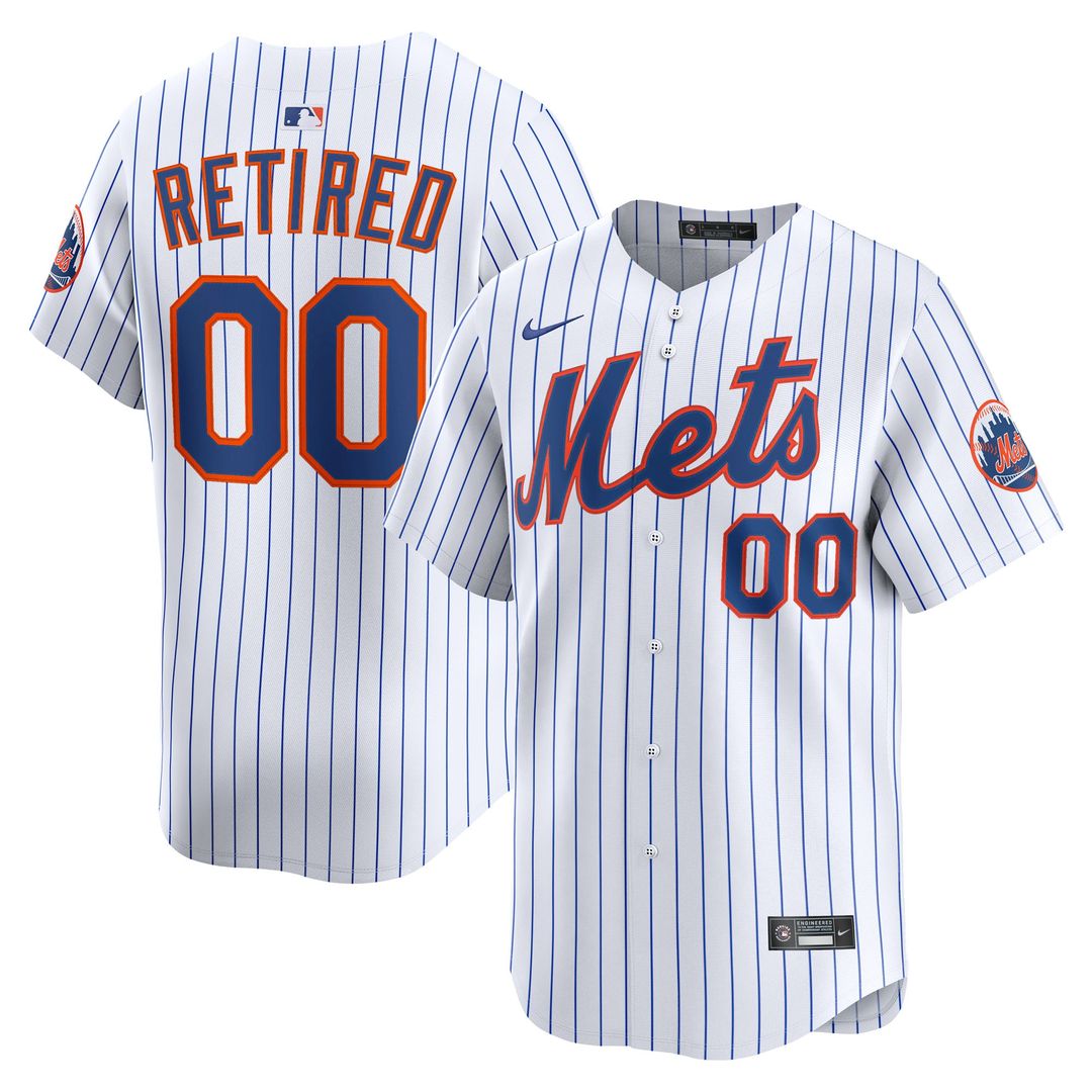 New York Mets Nike Home Limited Pick - A - Player Retired Roster Jersey - White MLB Team Jersey Baseball Fan Apparel
