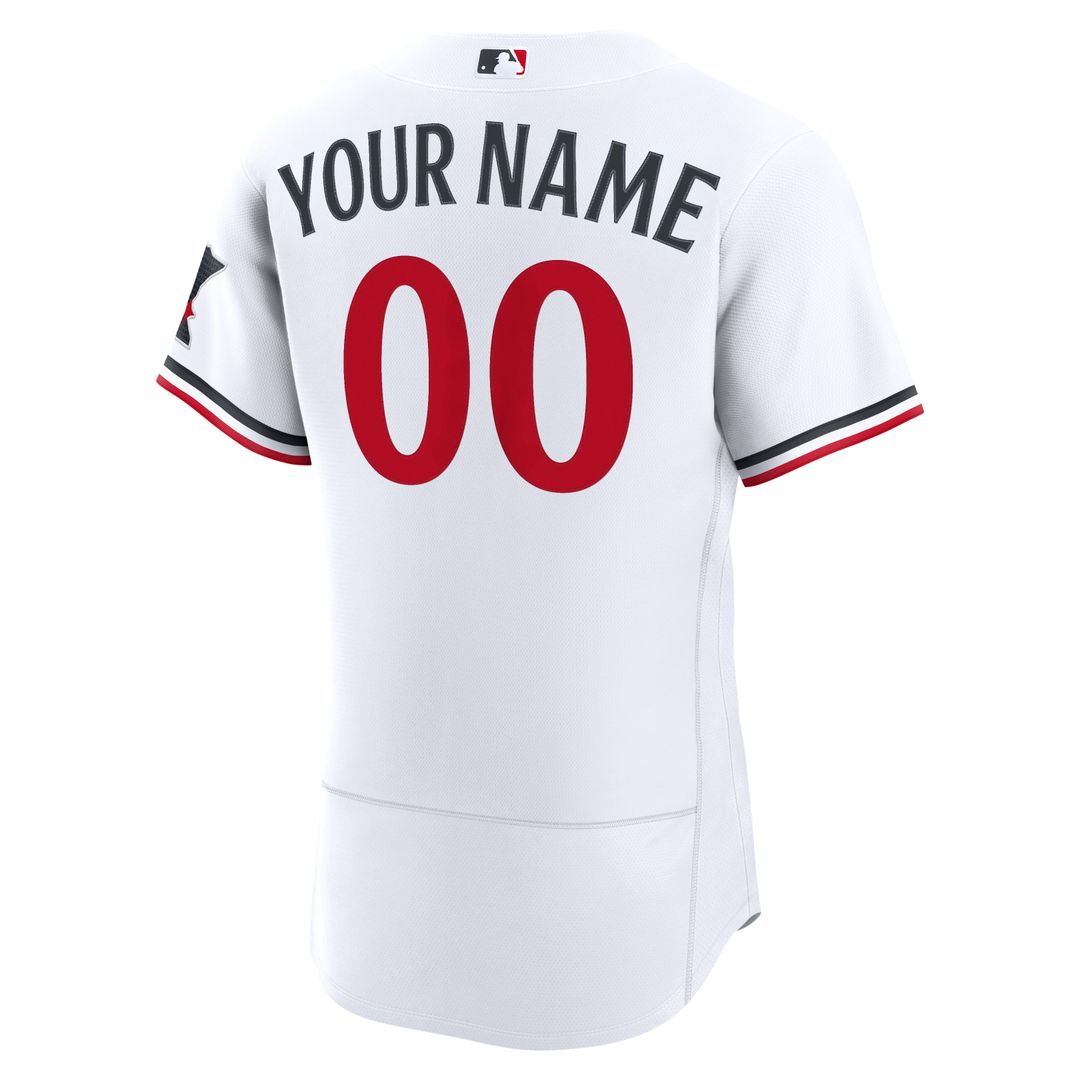 Minnesota Twins Nike Home Authentic Custom Jersey - White MLB Team Jersey Baseball Fan Apparel