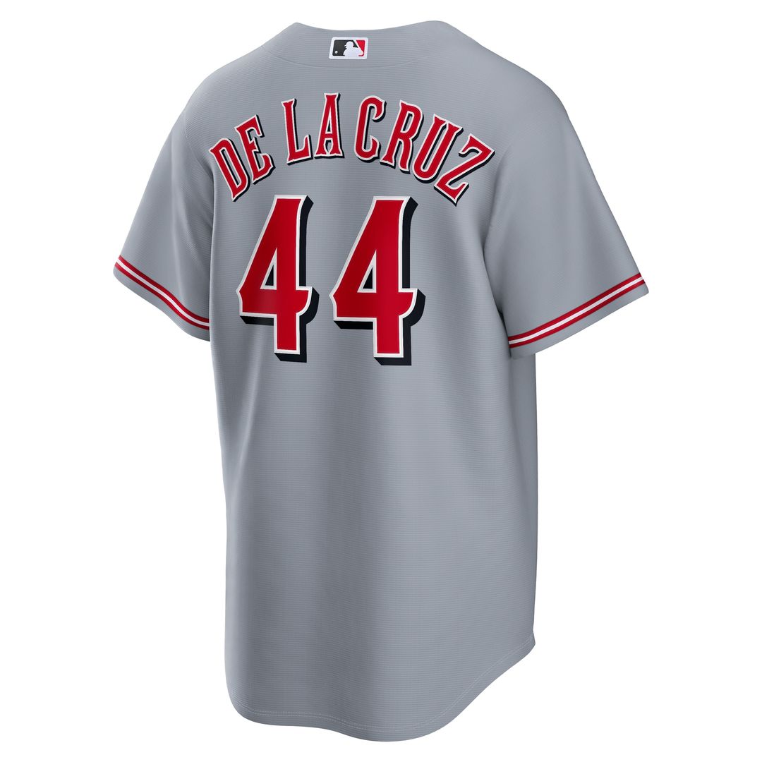 Cincinnati Reds Elly De La Cruz Nike Road Replica Jersey - Gray MLB Team Jersey Baseball Fan Apparel