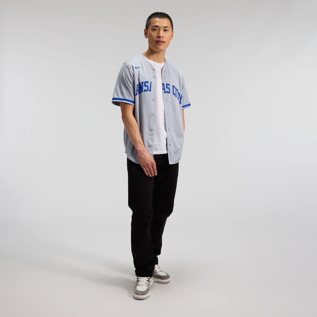 Kansas City Royals Bobby Witt Jr. Nike Road Replica Jersey - Gray MLB Team Jersey Baseball Fan Apparel