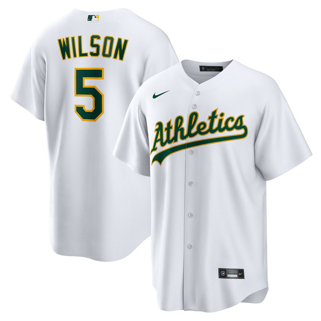 Athletics Jacob Wilson Nike Home Replica Jersey - White MLB Team Jersey Baseball Fan Apparel