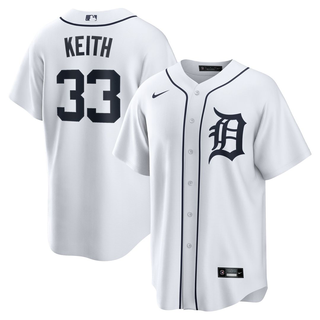 Detroit Tigers Colt Keith Nike Home Replica Jersey - White MLB Team Jersey Baseball Fan Apparel