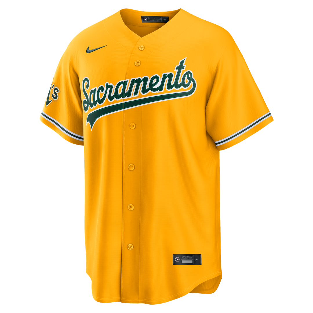 Athletics Brent Rooker Nike Alternate Stadium Jersey - Gold MLB Team Jersey Baseball Fan Apparel