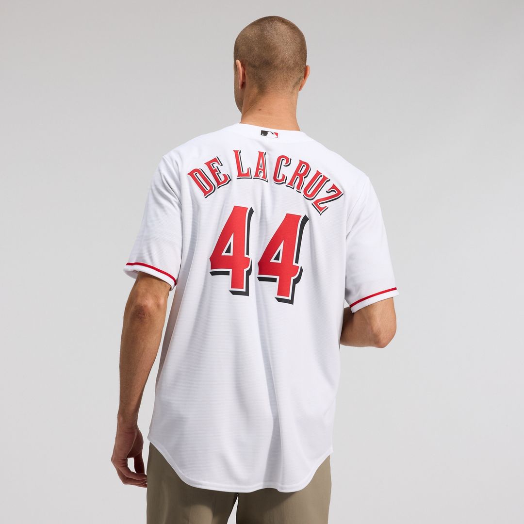 Cincinnati Reds Elly De La Cruz Nike Alternate 2 Replica Jersey - White MLB Team Jersey Baseball Fan Apparel