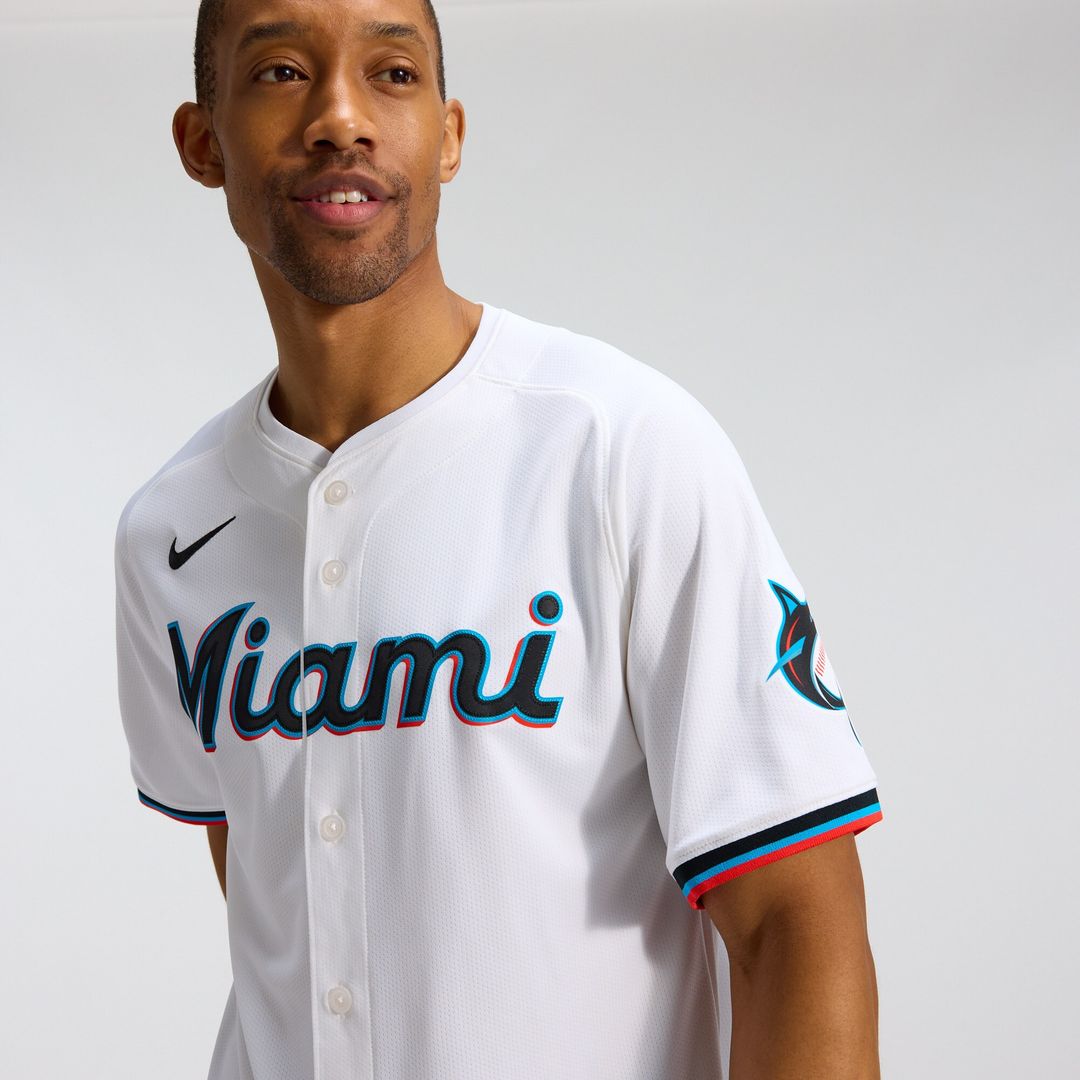 Miami Marlins Nike Home Limited Jersey - White MLB Team Jersey Baseball Fan Apparel