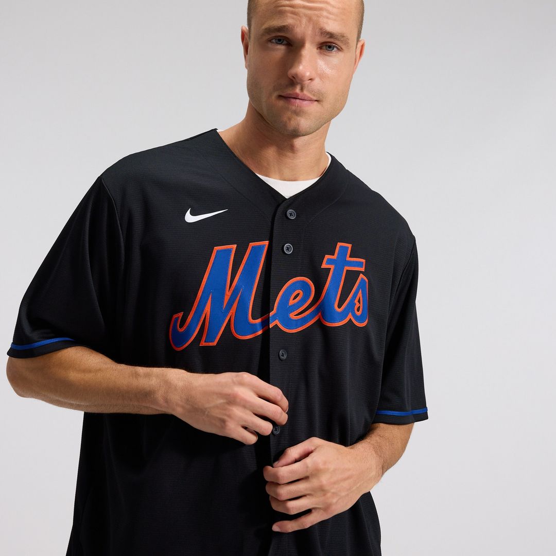 New York Mets Starling Marte Nike Alternate Replica Jersey - Black MLB Team Jersey Baseball Fan Apparel