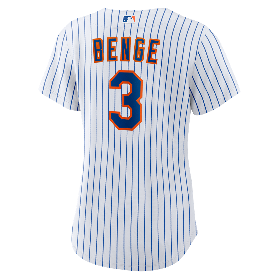 New York Mets Carson Benge Nike Women's Home Replica Jersey - White MLB Team Jersey Baseball Fan Apparel