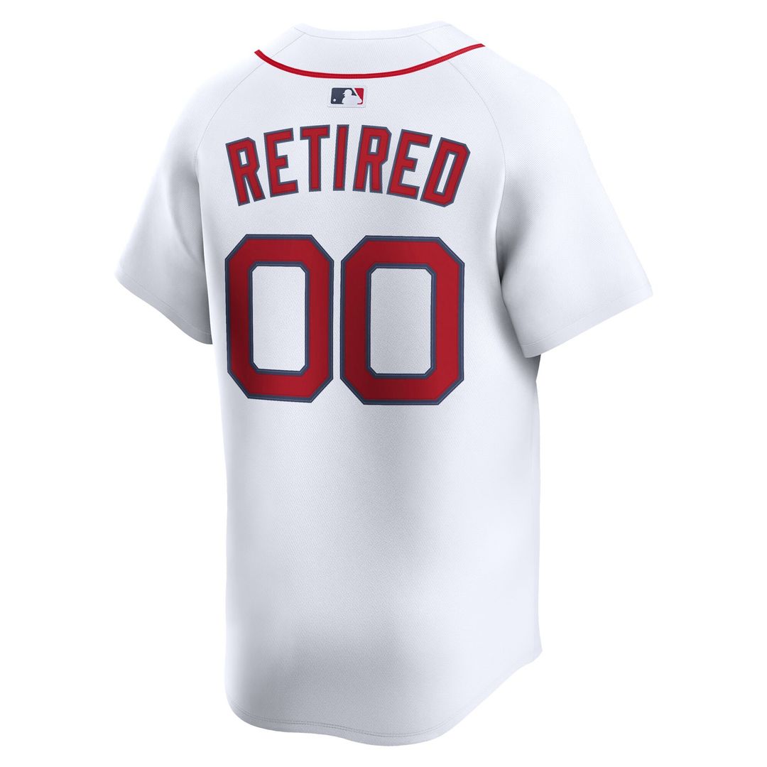Boston Red Sox Nike Home Limited Pick - A - Player Retired Roster Jersey - White MLB Team Jersey Baseball Fan Apparel