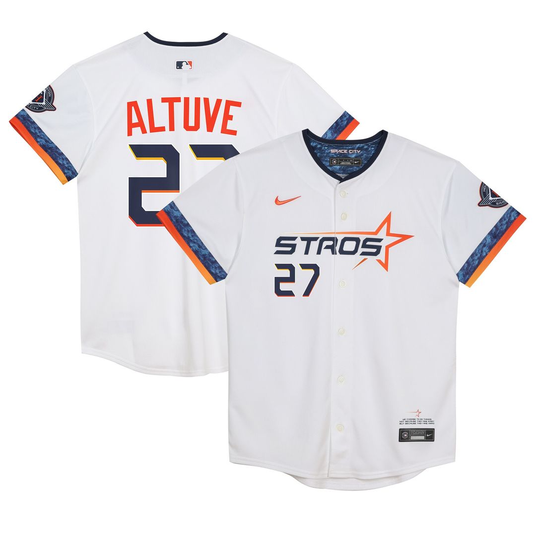 Houston Astros Jose Altuve Nike Preschool 2025 City Connect Limited Player Jersey - White MLB Team Jersey Baseball Fan Apparel