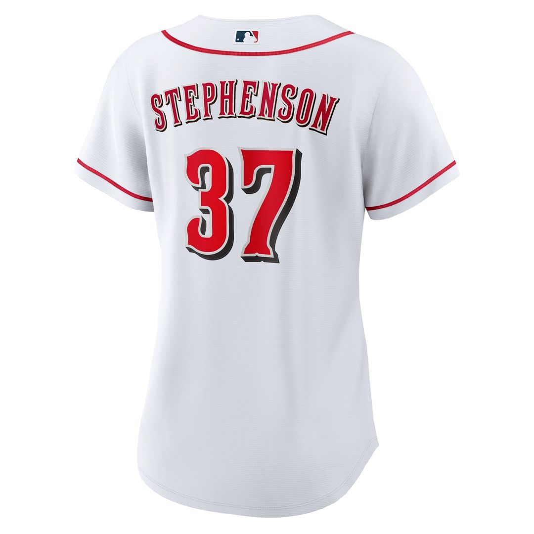 Cincinnati Reds Tyler Stephenson Nike Women's Home Replica Jersey - White MLB Team Jersey Baseball Fan Apparel
