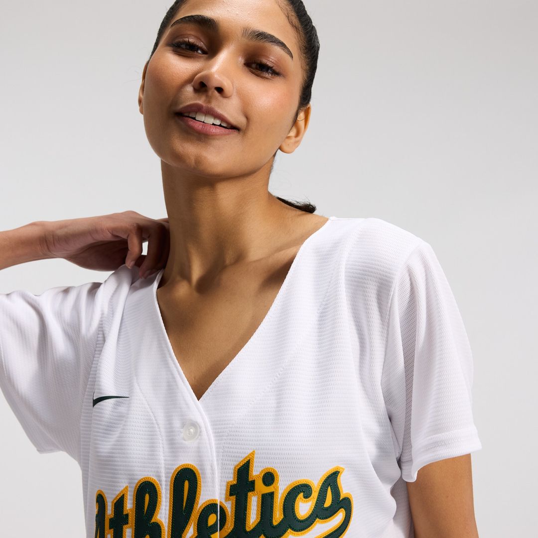 Athletics Nike Women's Home Replica Team Jersey - White MLB Team Jersey Baseball Fan Apparel