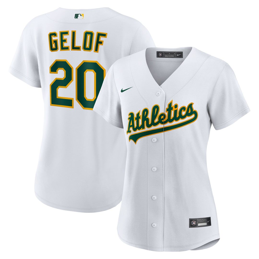 Athletics Zack Gelof Nike Women's Home Replica Player Jersey - White MLB Team Jersey Baseball Fan Apparel