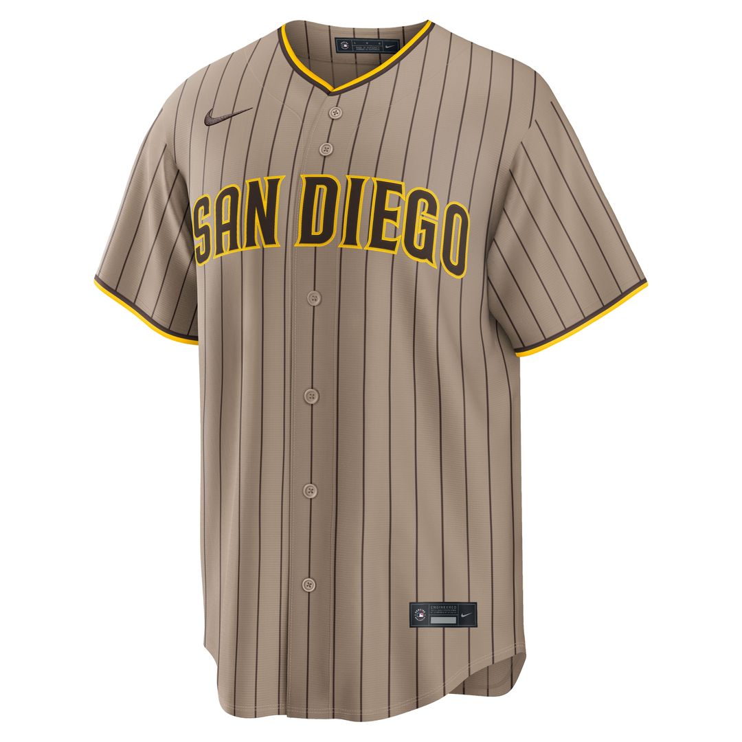 San Diego Padres Fernando Tatis Jr. Nike Alternate Replica Jersey - Sand MLB Team Jersey Baseball Fan Apparel