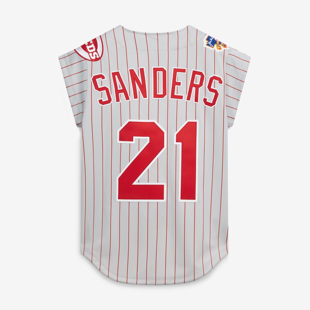 Cincinnati Reds Deion Sanders Mitchell & Ness 1997 Authentic Jersey - Gray MLB Team Jersey Baseball Fan Apparel