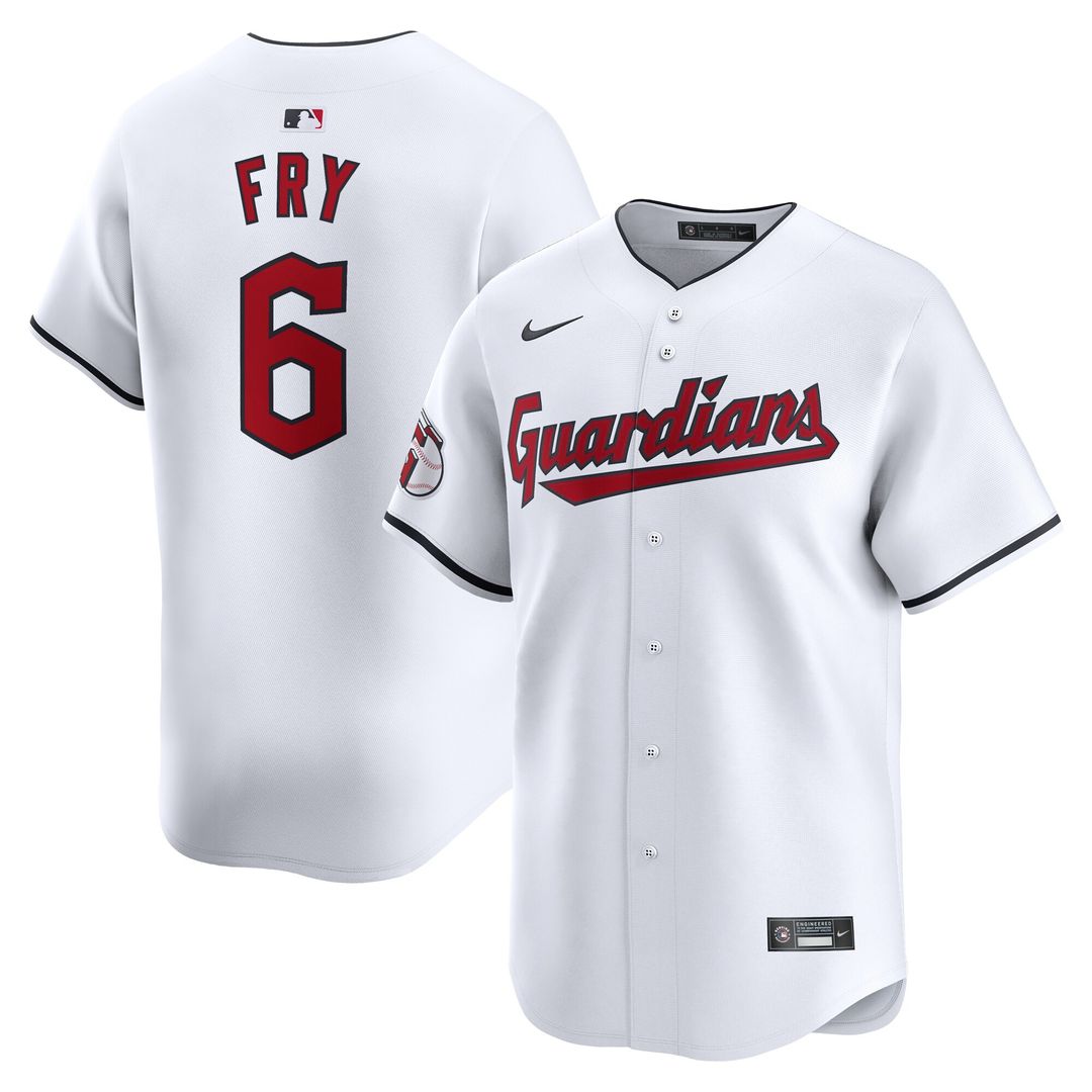 Cleveland Guardians David Fry Nike Home Limited Player Jersey - White MLB Team Jersey Baseball Fan Apparel