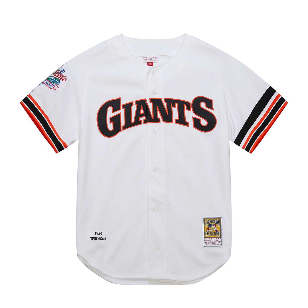 San Francisco Giants Will Clark Mitchell & Ness Cooperstown 1989 Authentic Jersey - White MLB Team Jersey Baseball Fan Apparel