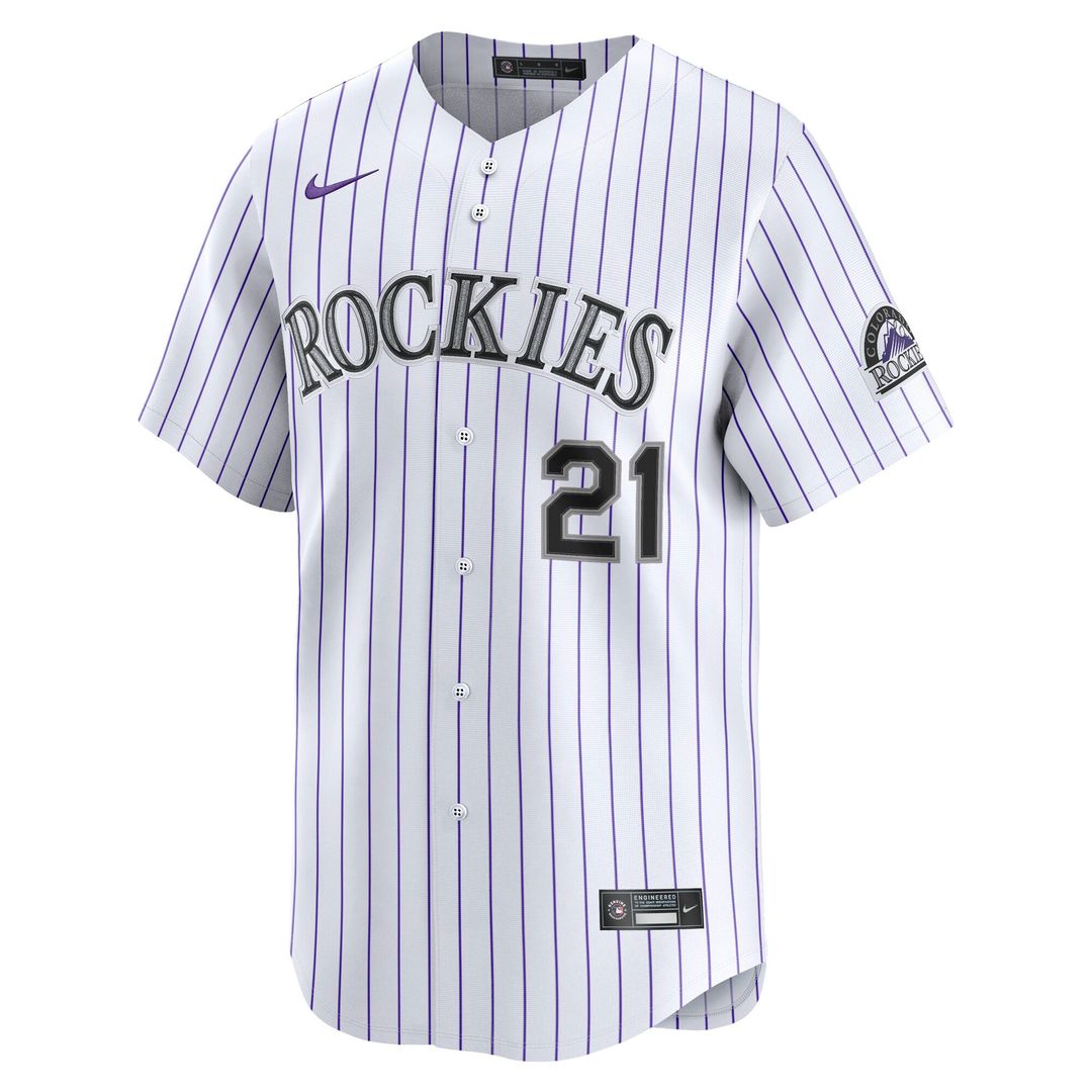 Colorado Rockies Kyle Freeland Nike Home Limited Player Jersey - White MLB Team Jersey Baseball Fan Apparel
