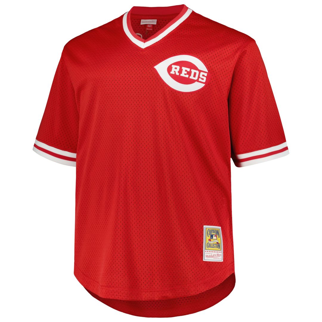 Cincinnati Reds Pete Rose Mitchell & Ness 1984 Cooperstown Mesh Pullover Jersey - Red MLB Team Jersey Baseball Fan Apparel