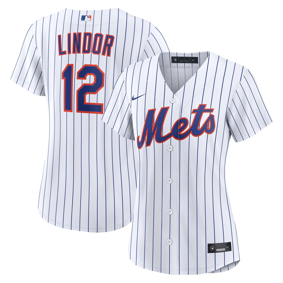 New York Mets Francisco Lindor Nike Women's Home Replica Jersey - White MLB Team Jersey Baseball Fan Apparel
