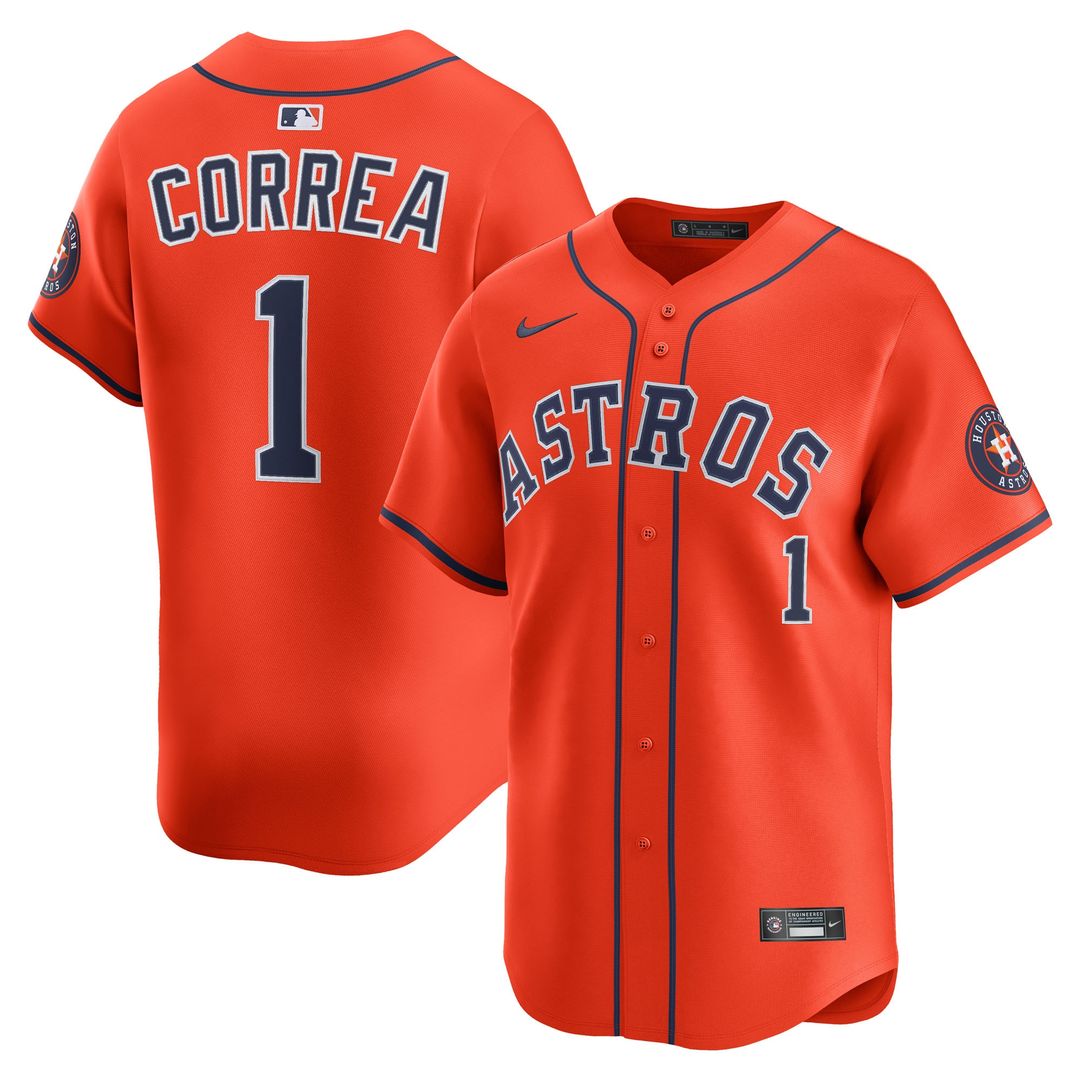 Houston Astros Carlos Correa Nike Home Limited Player Jersey - White MLB Team Jersey Baseball Fan Apparel