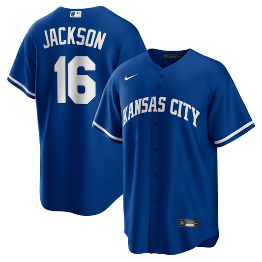 Kansas City Royals Bo Jackson Nike Alternate 2 Replica Jersey - Rush Blue MLB Team Jersey Baseball Fan Apparel