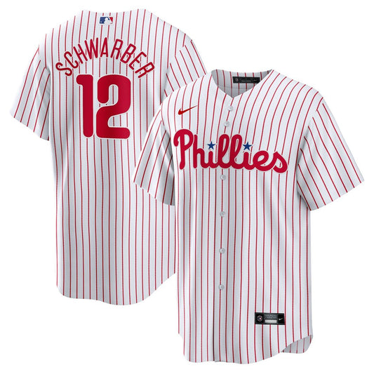 Philadelphia Phillies Kyle Schwarber Nike Replica Player Jersey - White MLB Team Jersey Baseball Fan Apparel